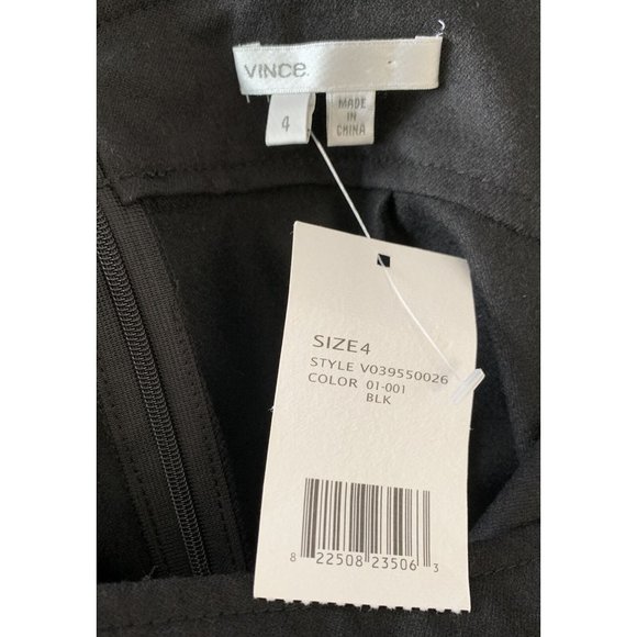 Vince Black LBD Dress Size 4 Small New NWT Virgin Wool Blend Sleeveless GORGEOUS - Picture 7 of 8
